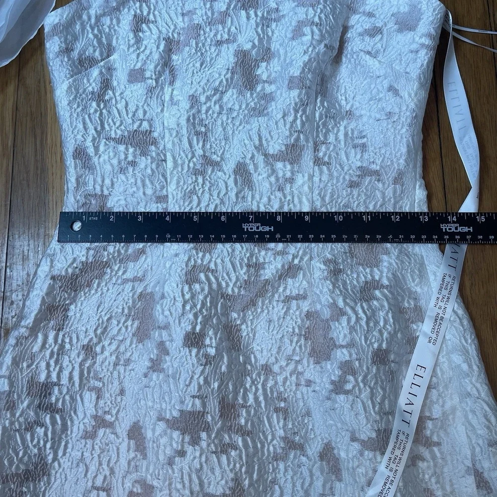 NWT Elliatt XXS Ivory April Cocktail Wedding Mini Dress One Shoulder Elegant NEW